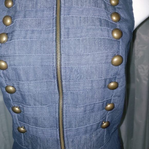 OBO Military style denim vest. SIZE S. 34" bust. - Picture 4 of 7